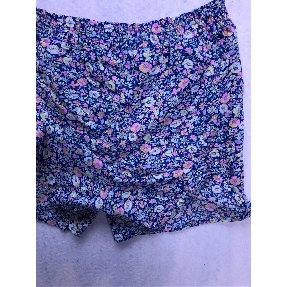 Gap Kids Pajama Set Kids 12 Plus Purple Floral Short Sleeve Button Up Sleepwear